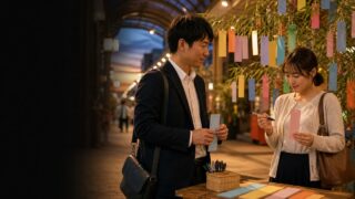 【七夕の出会い】短冊の前で笑い合った25歳と、願い事は言わない夜のアイキャッチ画像