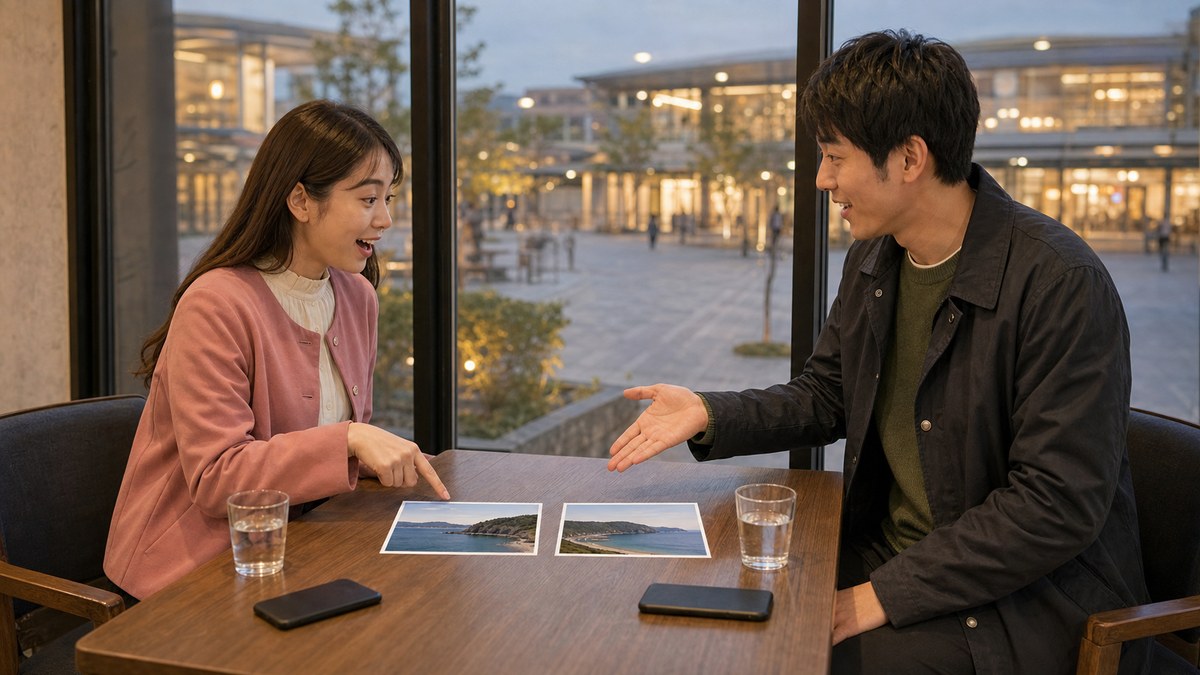 他県にて地元の女性とマッチングサイトで出会うの要点を表す画像