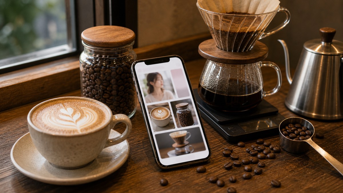 プロフが全部コーヒーの写真だったの要点を表す画像