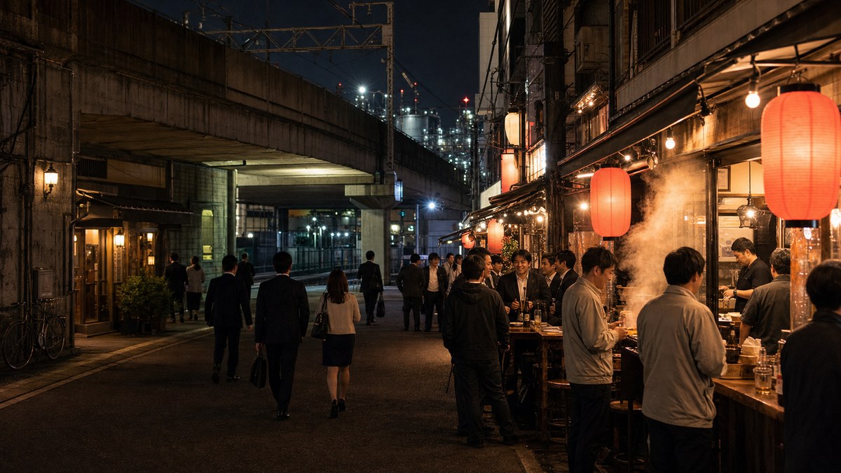 羽田の手前、工場の街の夜は東口から始まるの要点を表す画像