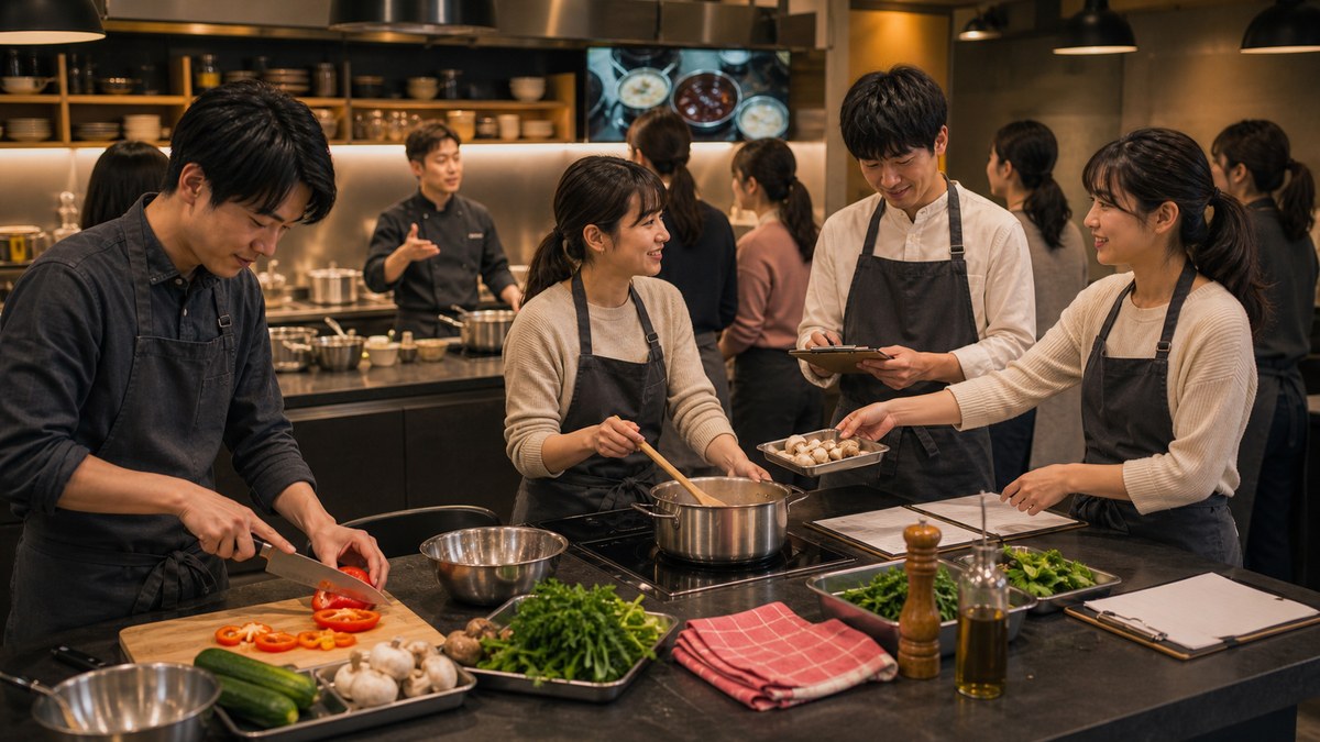 社会人の料理教室って、どんな感じで進むのの要点を表す画像