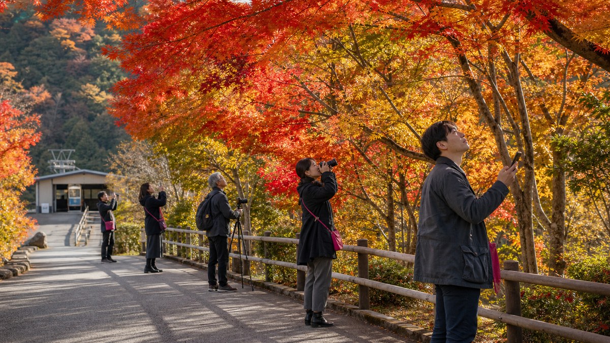 紅葉のピークに、一人カメラを持って山に行ったの要点を表す画像