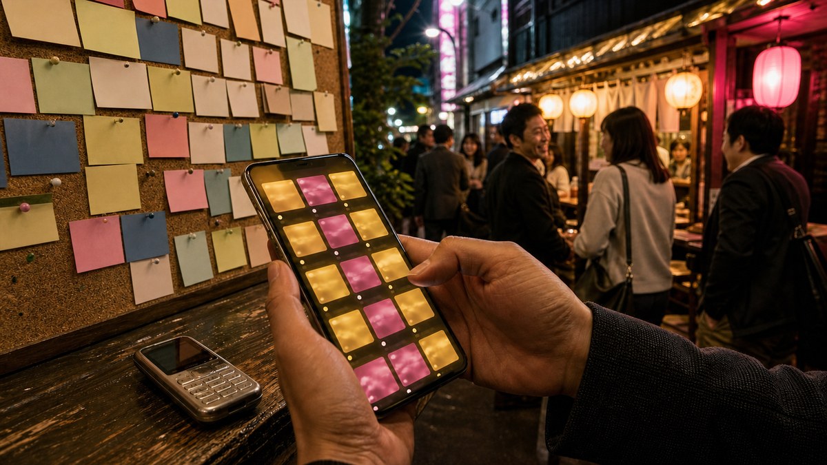 夜の横丁と活発な掲示板画面で見るイククルの強みと古いUI