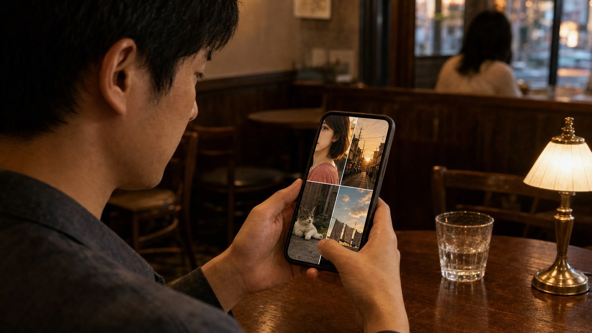 タップルの趣味タグ「カメラ」で出てきた、プロフがほぼ風景写真の子の要点を表す画像