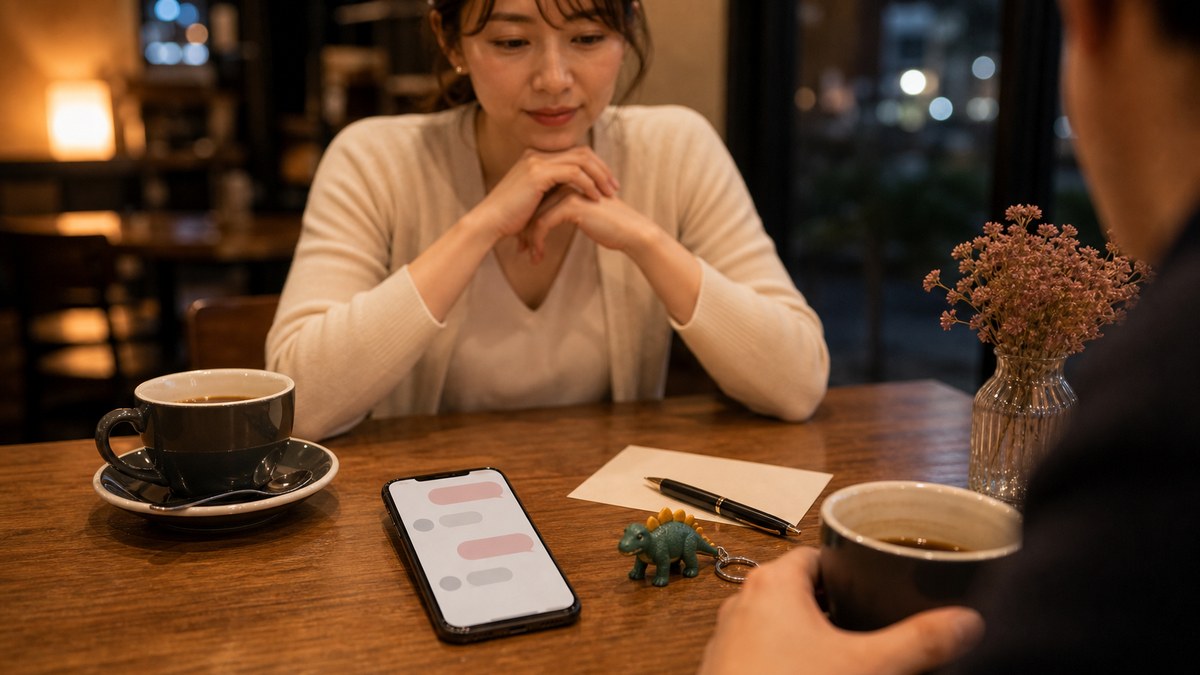 メッセージは、慎重なユカリのテンポに全部合わせたの要点を表す画像