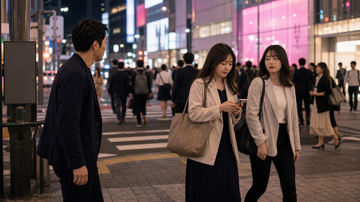 駅前の大通りで声をかけて、一組目は塩の要点を表す画像