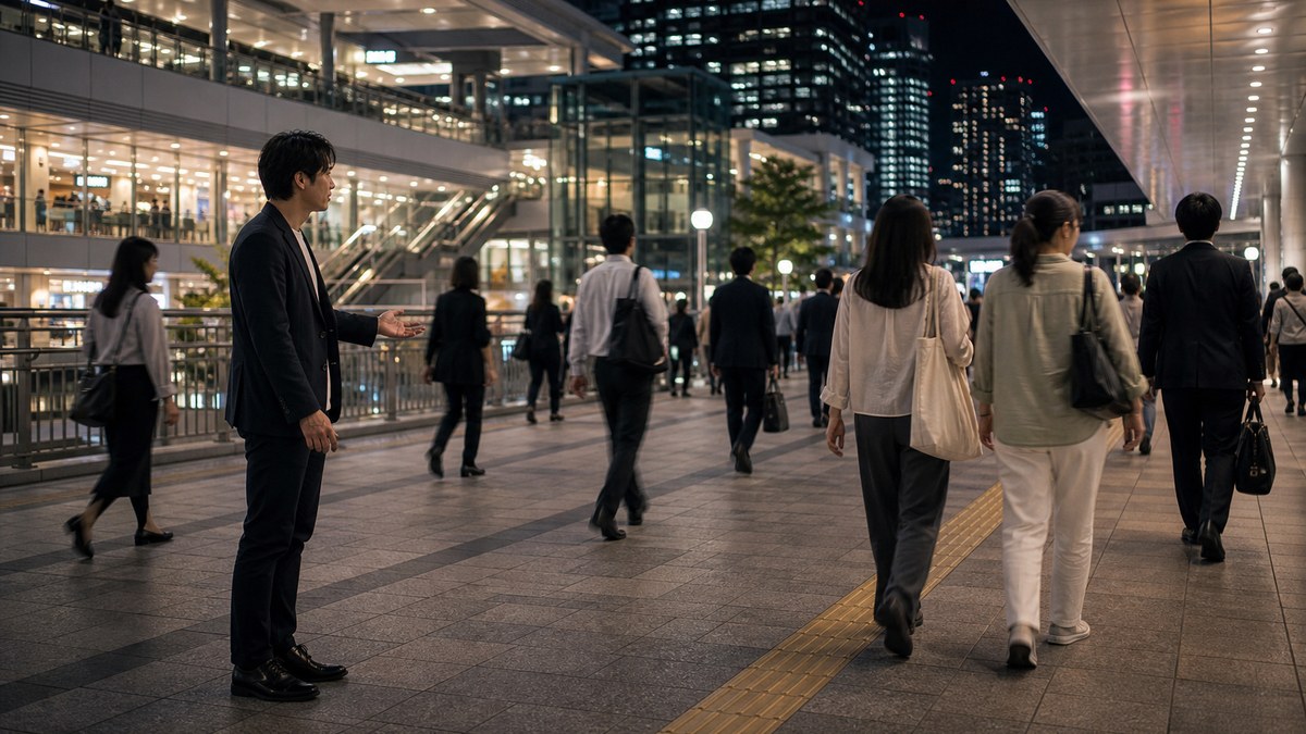駅前の声かけは全滅。タワマンの街は人が「通り過ぎる」の要点を表す画像