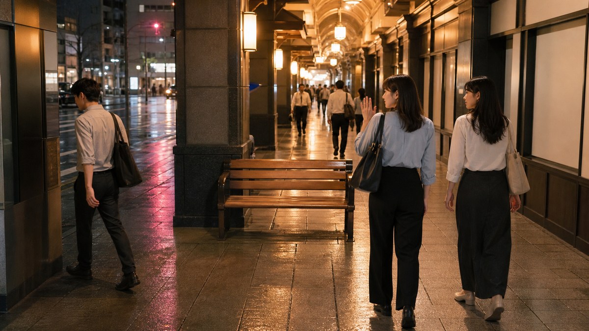 下通りのアーケードで足慣らし。最初の一組は塩ったの要点を表す画像