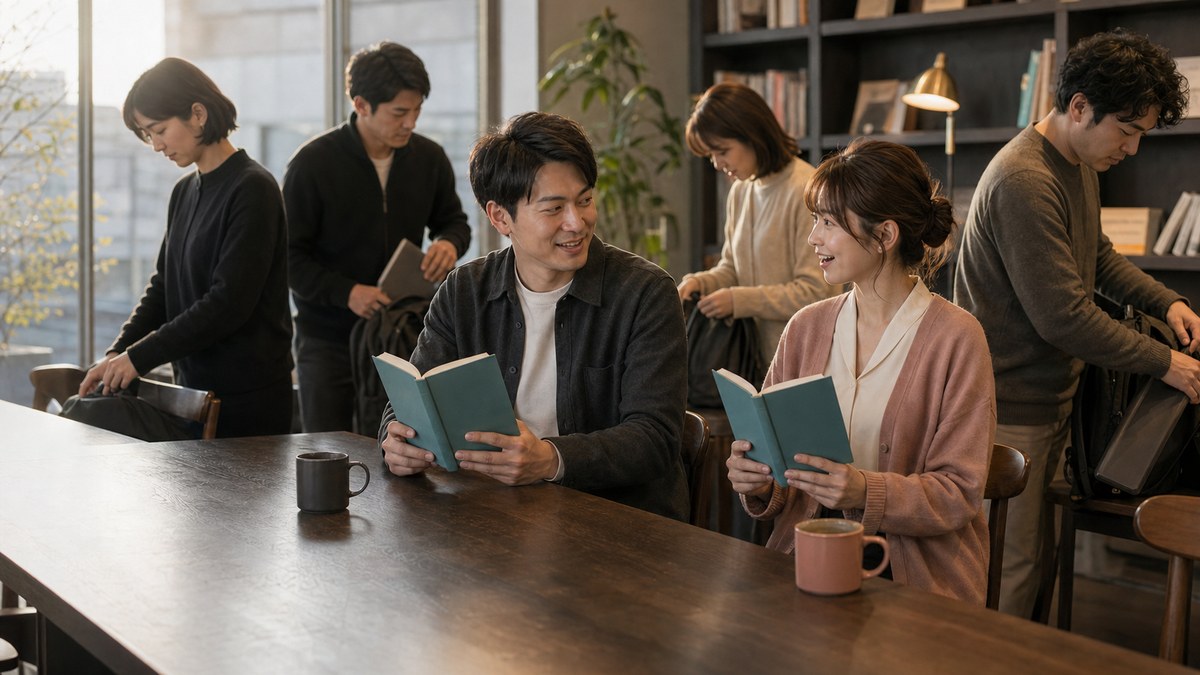 共有タイムの「同じ本」が、最初のとっかかりだったの要点を表す画像