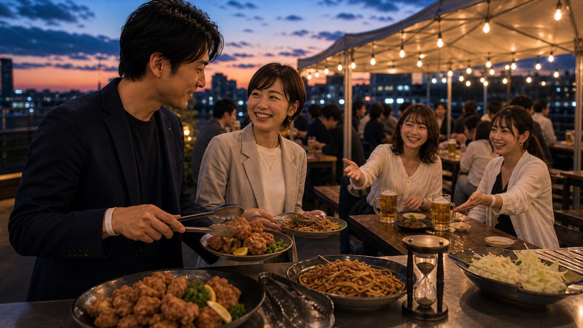 飲み放題の時間制が、勝手に会話を運んでくるの要点を表す画像