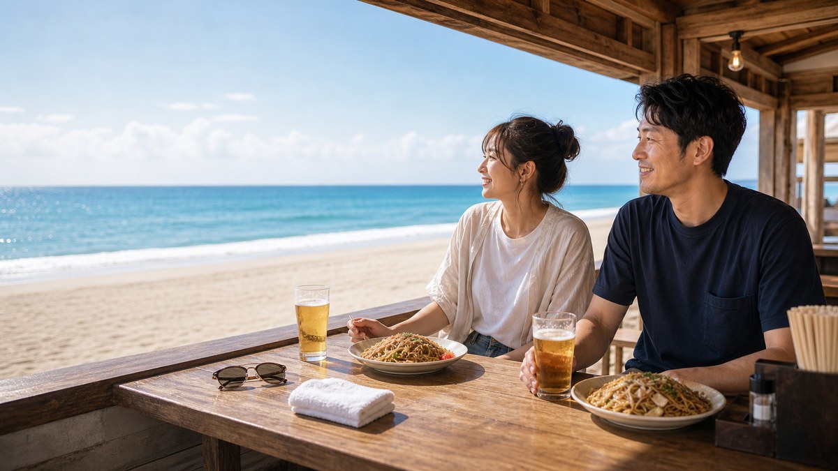 泳がない派同士で、なんか話が合ったの要点を表す画像