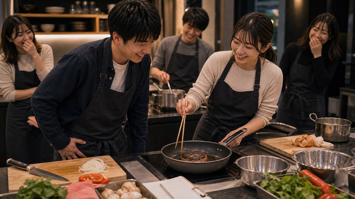 失敗を一緒に笑う。共同作業は、距離の縮み方が速いの要点を表す画像
