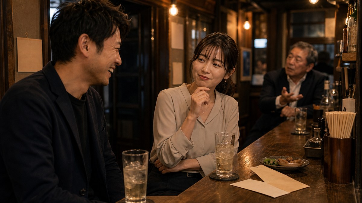 酒が入ると、急に毒舌で笑わせてくるの要点を表す画像