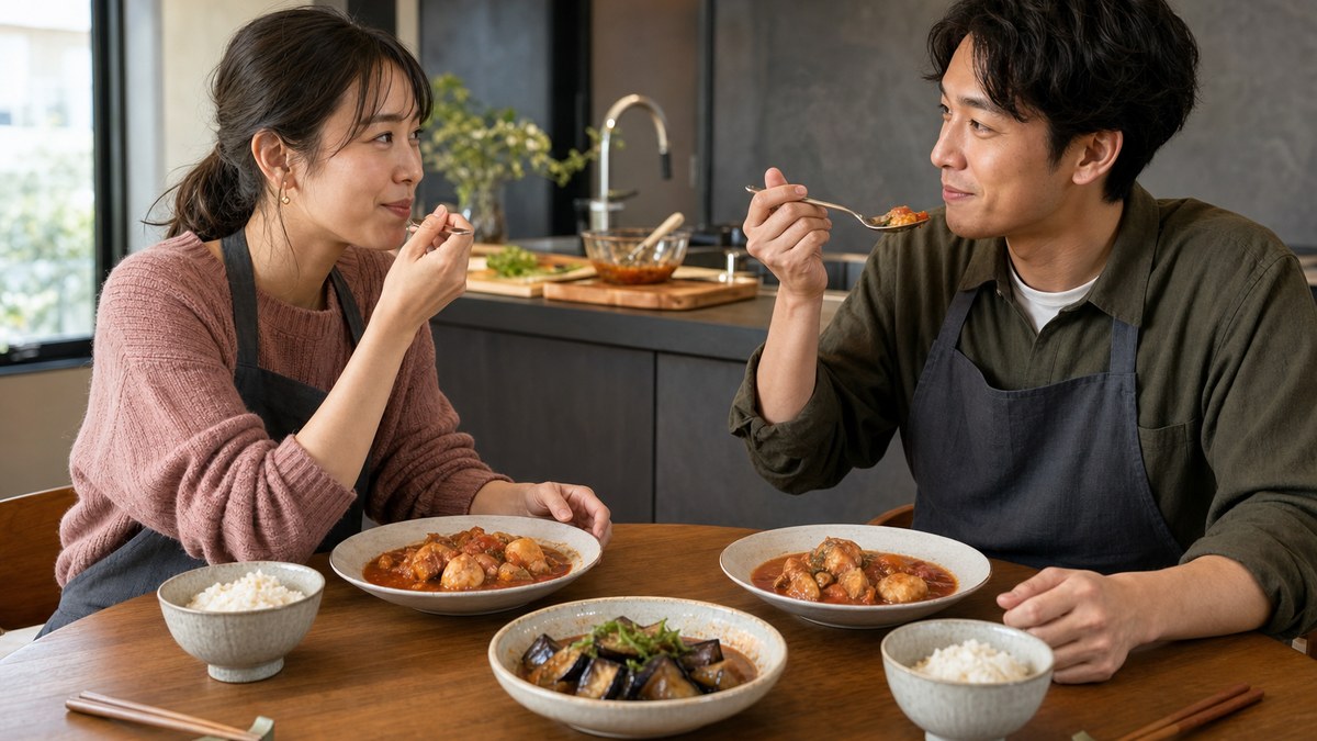 手料理は、本当にうまかったの要点を表す画像