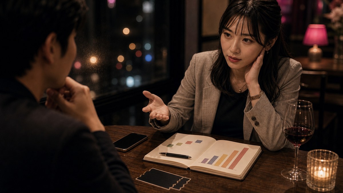 営業スマイルの裏に、ノルマがいたの要点を表す画像