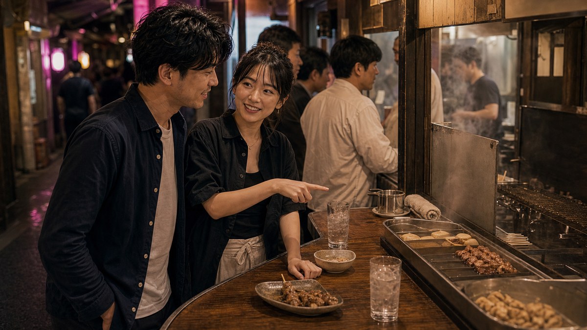 二軒目、年季の入った立ち飲みへの要点を表す画像