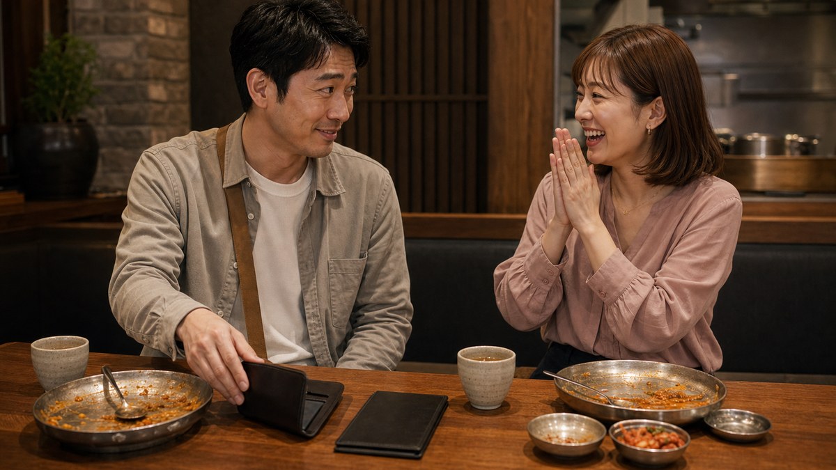 その後。ニコと、奢り返しの二回目の要点を表す画像