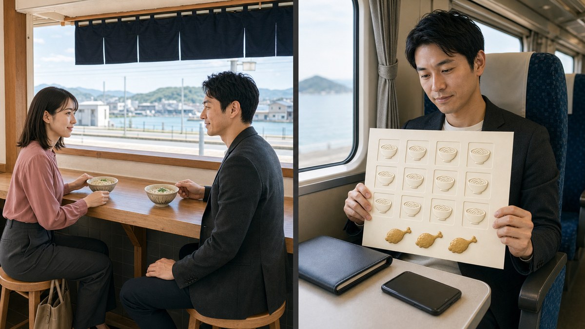 その後｜翌朝のうどんと、マヒロからの宿題リストの要点を表す画像