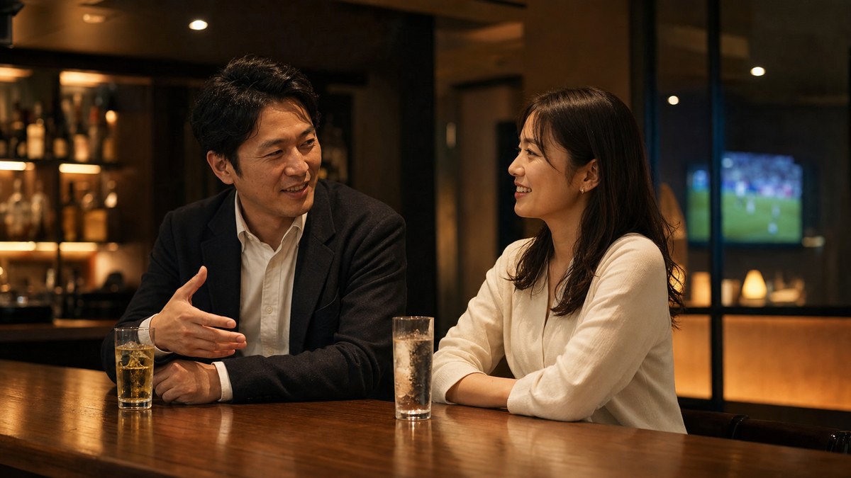 後半終了、勢いのまま静かな店で飲み直しの要点を表す画像