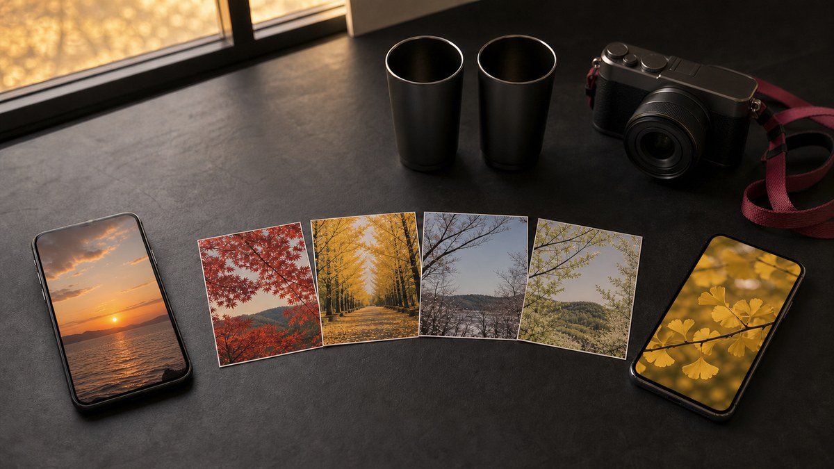 その後。紅葉が散っても、たまに写真が送られてくるの要点を表す画像