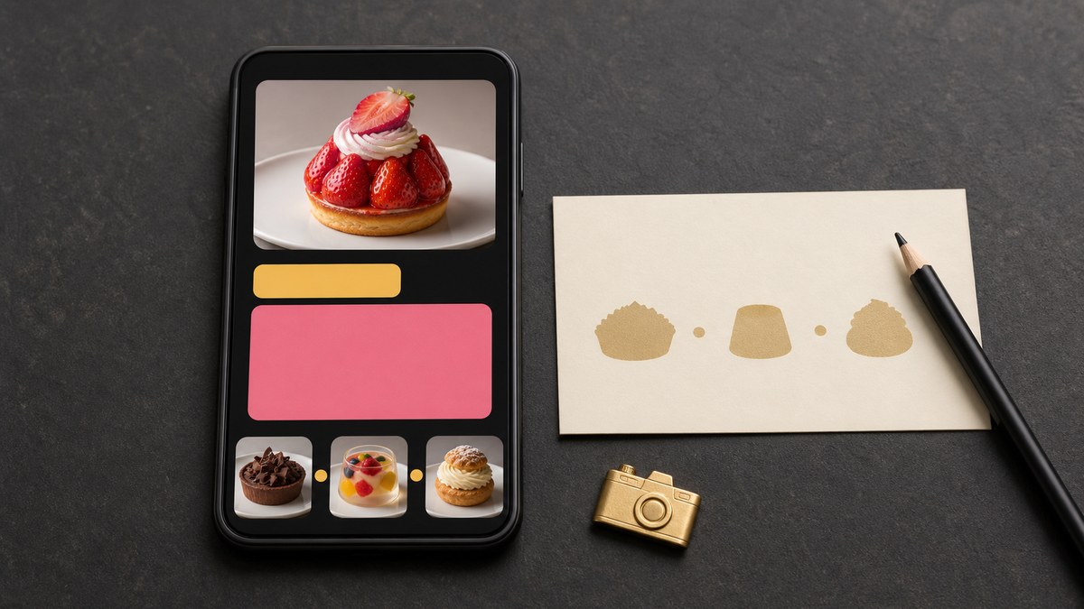 その後。マナからの連絡は、たいてい新作スイーツの写真つきの要点を表す画像