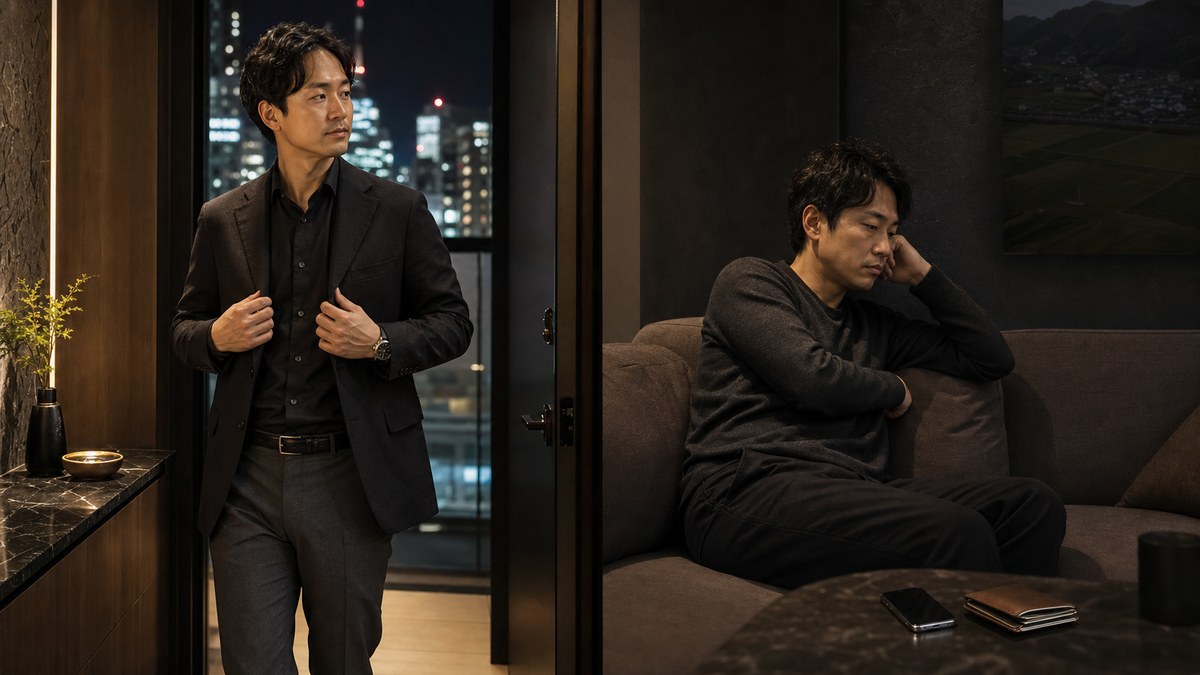 都会へ出かける男性と自宅で迷う男性で比べるpatersの向き不向き