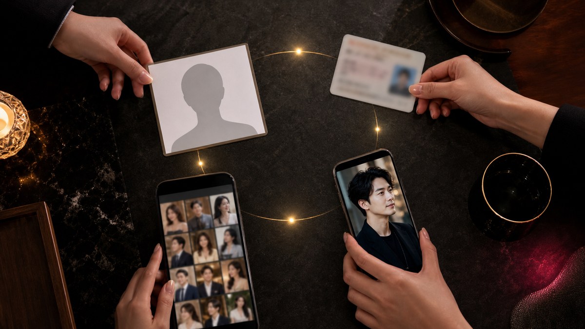 プロフィール・年齢確認・会員検索を順に並べたpaters登録手順