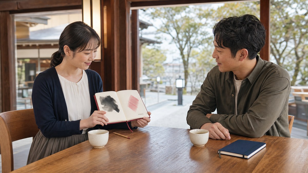 その後。御朱印帳に、俺の名前がメモ書きされてた話の要点を表す画像