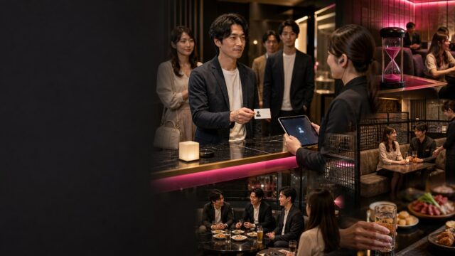 身分証を出し、30分課金・服装・一人参加・席替えを初めて確認する男性