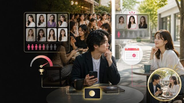会員の厚いペイターズと、埋もれにくく日程が早いPappyを比べる男性