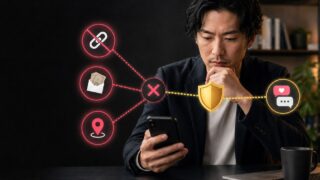 怪しい行動だけを見極め、外部誘導・金銭話・曖昧な約束を切る男性