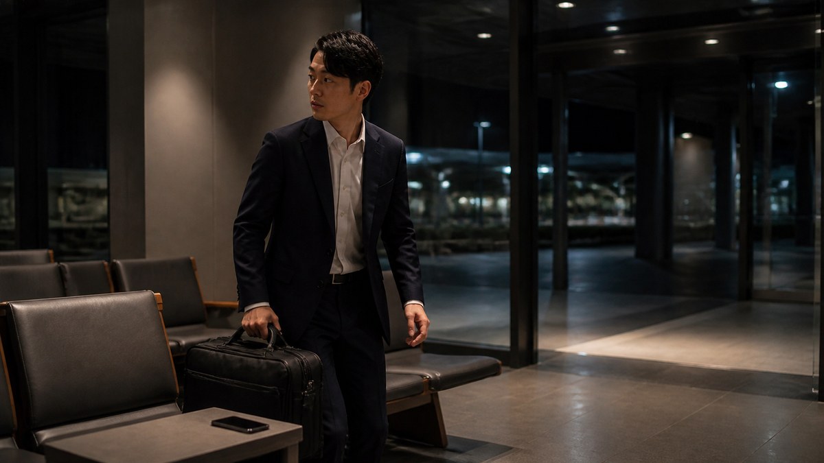ホテルの部屋で大手アプリを開いて、10分で閉じたの要点を表す画像