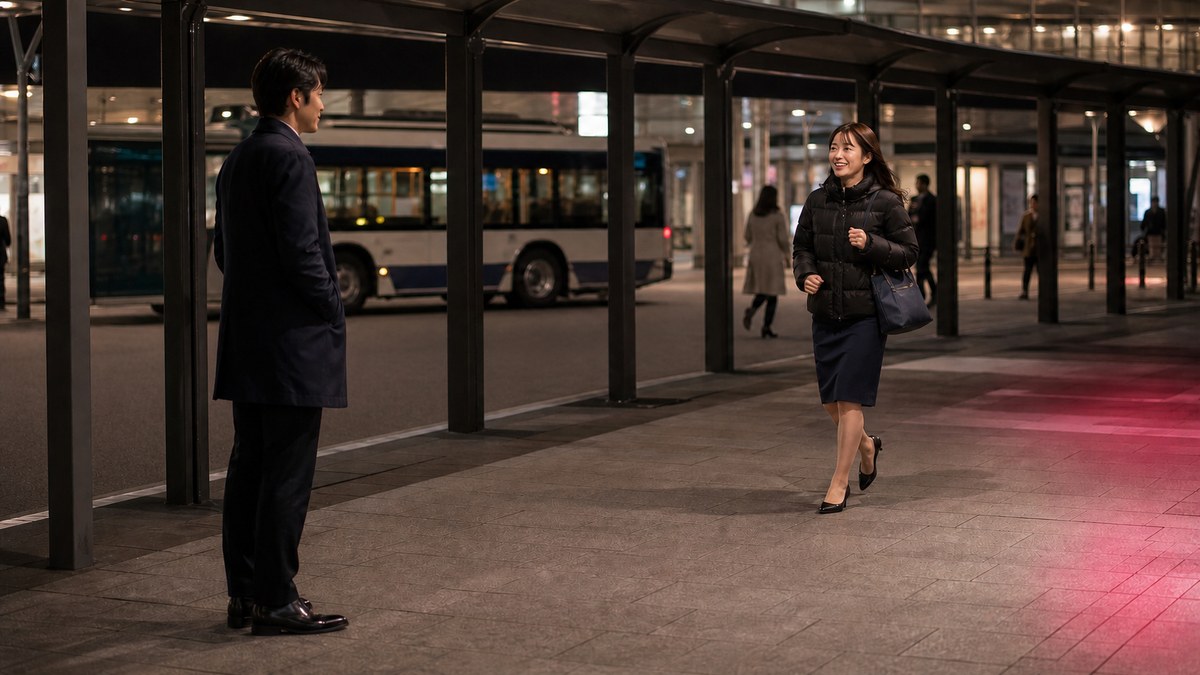 返事が来てから合流まで、1時間ちょいの要点を表す画像