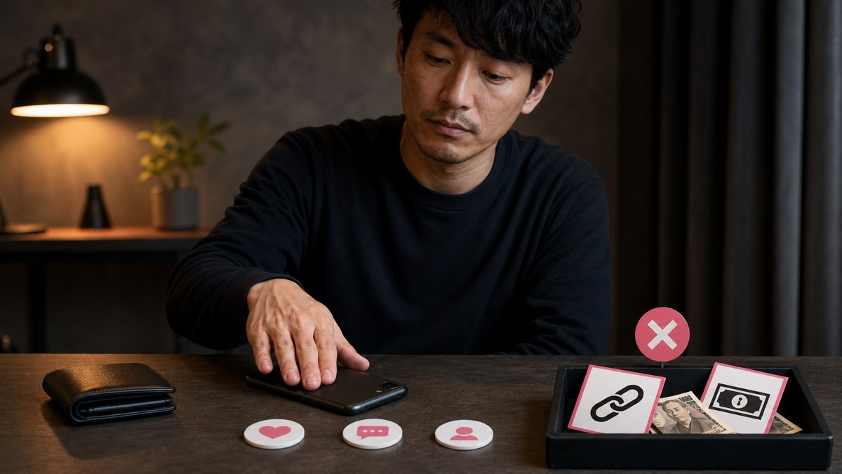 グレーな相手を深追いせず、危険行動だけ即切りして財布を守る男性