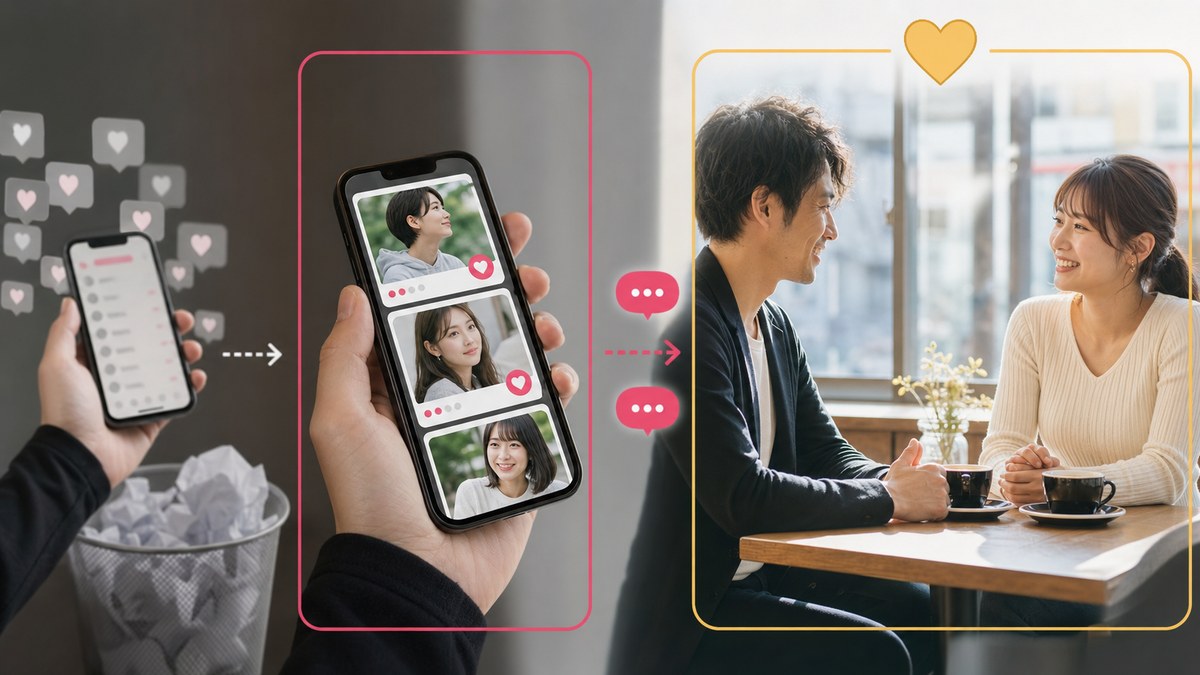 数人に絞ったメッセージと少ないポイントで実際の面会へ進む流れ