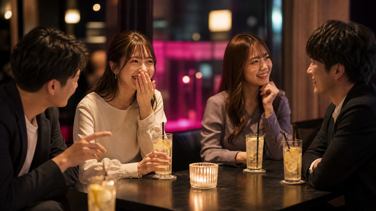 レモンサワーを頼み足す25歳受付のツバキと、飲む速さを拾って笑いに変わる相席の卓