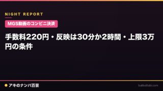 【MGS動画のコンビニ決済】手数料220円・反映は30分か2時間・上限3万円の条件